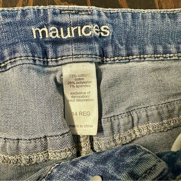 Maurice’s Bootcut Denim Decor Jeans. Embellished (1003) - Picture 4 of 9